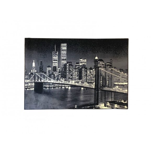 70.1727 New Yorkos black szőnyeg  80x150 cm - Kifutott