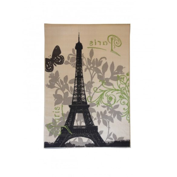 70.1910 Paris pillangó ivory/lime szőnyeg  80x150 cm - A KÉSZLET EREJÉIG!