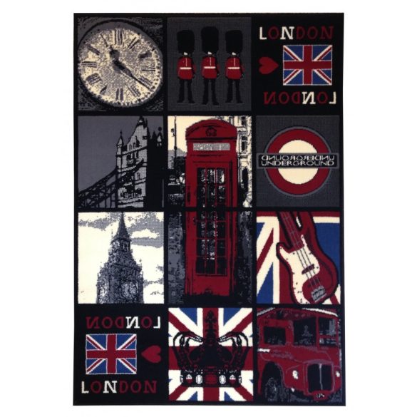 70.2925 Black/Red szőnyeg   80x150 cm - A KÉSZLET EREJÉIG!