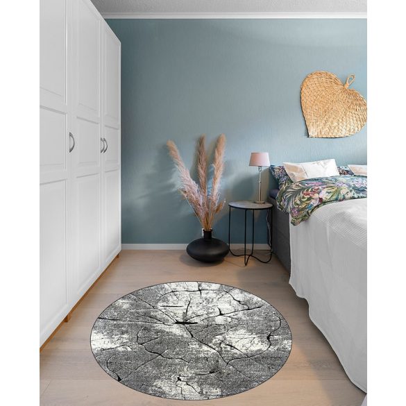 Miami 129 szürke szőnyeg 160x160 cm kerek