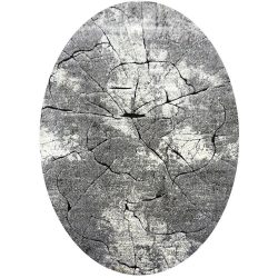 Miami 129 szürke szőnyeg 140x190 cm ovális