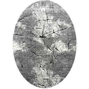Miami 129 szürke szőnyeg 140x190 cm ovális