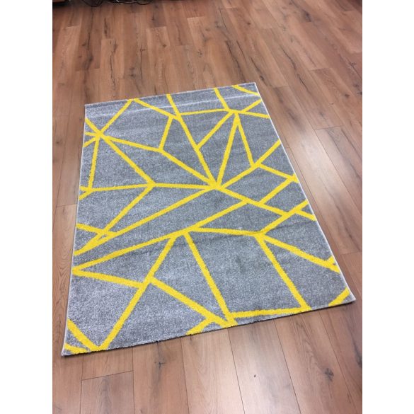 Barcelona E738 sárga geometriai mintás szőnyeg   80x150 cm