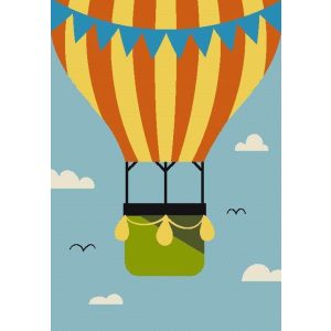 Superkids H691A Hőlégballon mintás gyerekszőnyeg  80x150 cm