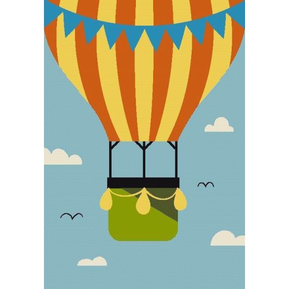 Superkids H691A Hőlégballon mintás gyerekszőnyeg  80x150 cm