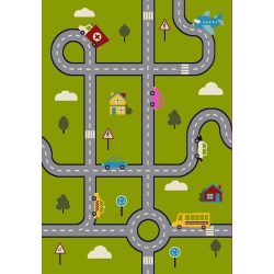   Superkids H694A Közlekedés gyerekszőnyeg 120x170 cm KÉSZLET EREJÉIG