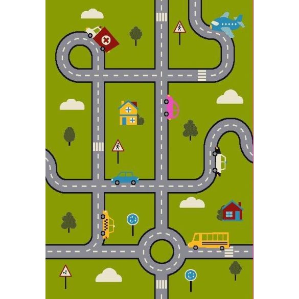 Superkids H694A Közlekedés gyerekszőnyeg 120x170 cm KÉSZLET EREJÉIG