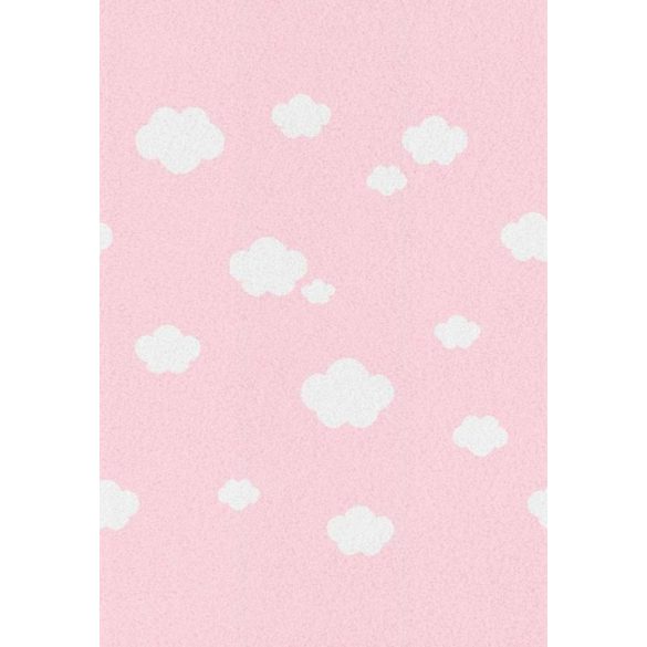 Pasztel gyerekszőnyeg B327A_SFI31 rózsaszín, felhő mintás 160x230 cm
