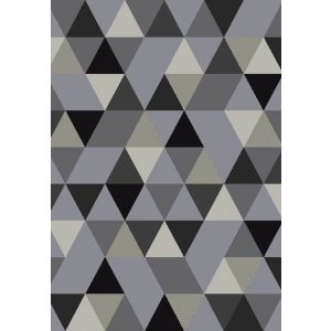 Barcelona B430A_FMF67 szürke geometriai mintás szőnyeg 160x230 cm