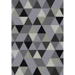 Barcelona B430A_FMF67 szürke geometriai mintás szőnyeg 160x230 cm