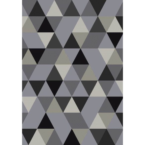 Barcelona B430A_FMF67 szürke geometriai mintás szőnyeg  80x150 cm