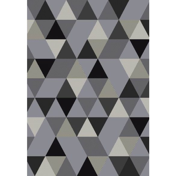 Barcelona B430A_FMF67 szürke geometriai mintás szőnyeg  80x150 cm