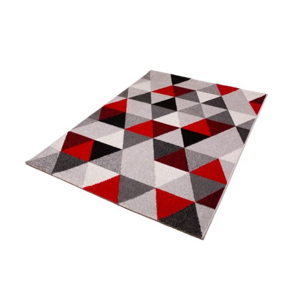Barcelona B430A_FMF64 piros-szürke geometriai mintás szőnyeg 160x230 cm