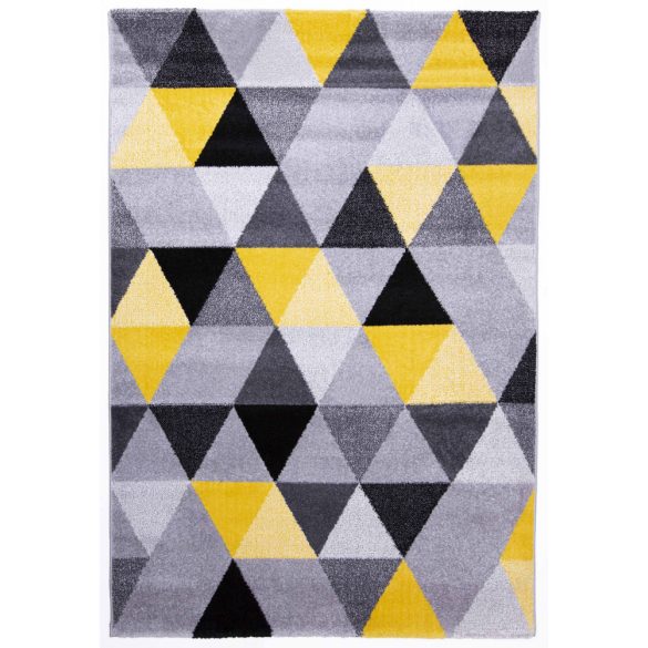 Barcelona B430A_FMF68 sárga-szürke geometriai mintás szőnyeg  80x150 cm