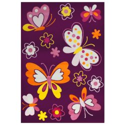   SH Bambino 2102 lila színű pillangómintás gyerekszőnyeg 160x230 cm