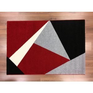 Barcelona 198 piros-fekete geometriai mintás szőnyeg 160x230 cm