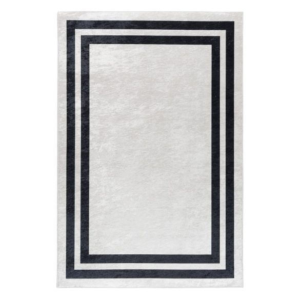 Caimas 2970 fekete-fehér modern mintás szőnyeg  80x 300 cm