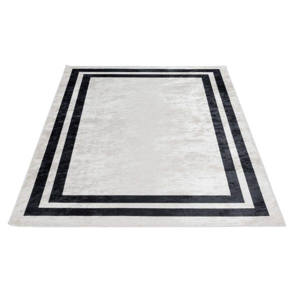 Caimas 2970 fekete-fehér modern mintás szőnyeg  80x 300 cm