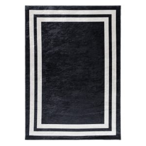 Caimas 2971 fekete-fehér modern mintás szőnyeg  80x150 cm
