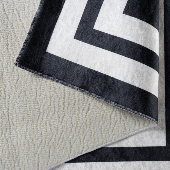 Caimas 2971 fekete-fehér modern mintás szőnyeg  80x300 cm