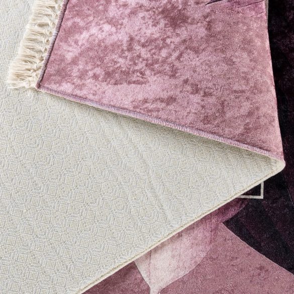 Caimas 5500 rózsaszín modern mintás szőnyeg  80x300 cm