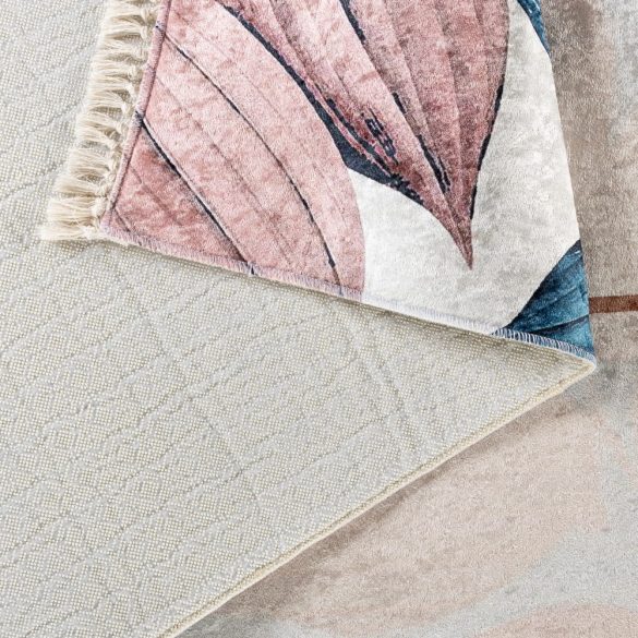 Caimas 5700 kék-rózsaszín modern levél mintás szőnyeg 120x170 cm