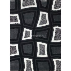Carnaval 5540 szürke-fekete kockás szőnyeg 140x190 cm