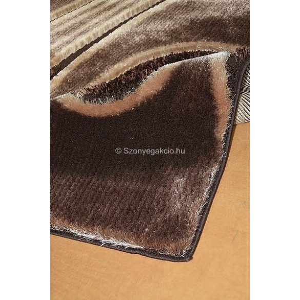 Carnaval 5550 barna csigavonalas szőnyeg  80x150 cm
