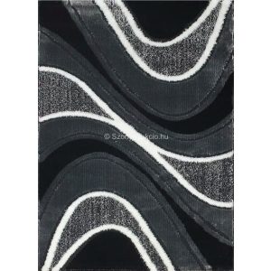 Carnaval 5569 szürke-fekete hullámos szőnyeg 140x190 cm