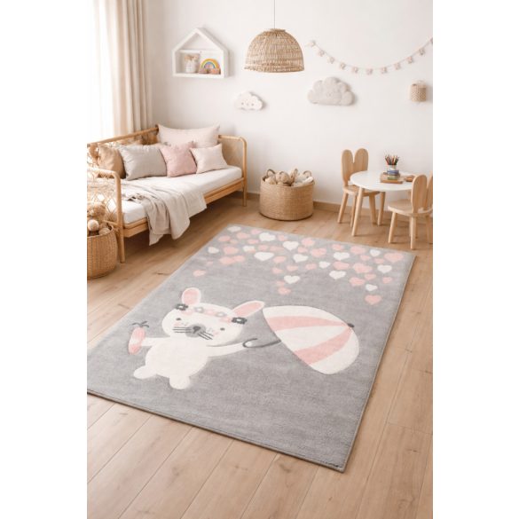 Pasztel gyerekszőnyeg D074A_SFI23 nyuszi az esőben 160x230 cm