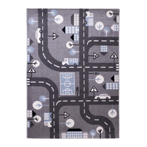 Pasztel gyerekszőnyeg D079A_SFI24 szürke-kék, út mintás 120x170 cm