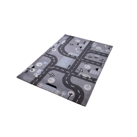 Pasztel gyerekszőnyeg D079A_SFI24 szürke-kék, út mintás  80x150 cm