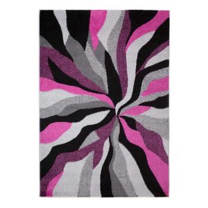 Barcelona D569A_FMF21 magenta színű modern mintás szőnyeg  80x150 cm
