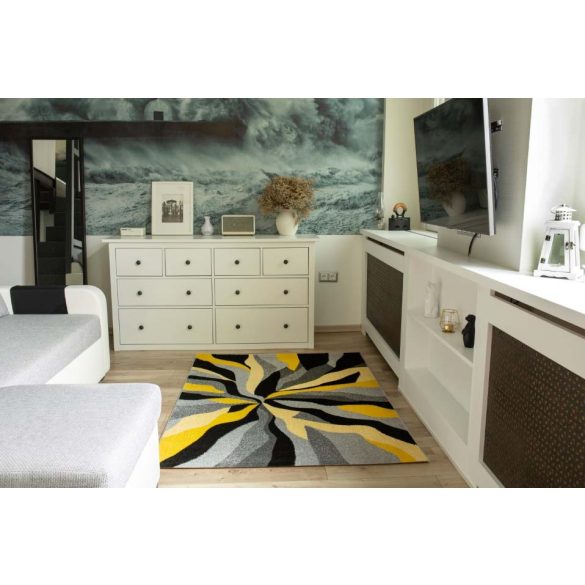 Barcelona D569A_FMF28 sárga modern mintás szőnyeg  80x150 cm