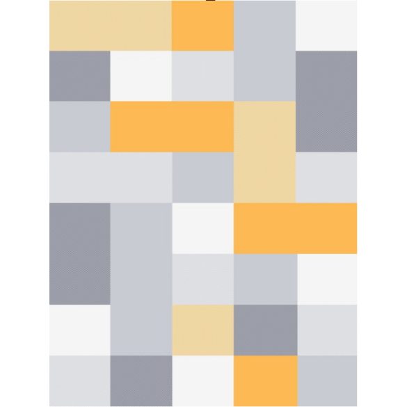 Passion D671A_SFI26 sárga-szürke kockás szőnyeg 160x230 cm