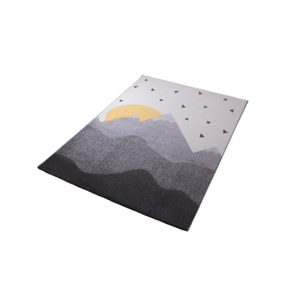 Pasztel gyerekszőnyeg D727A_SFI17 szürke-krém, napfelkelte mintás 200x280 cm