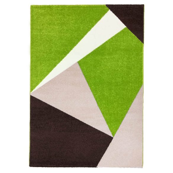 Barcelona E198_FMA52 zöld-bézs geometriai mintás szőnyeg 120x170 cm