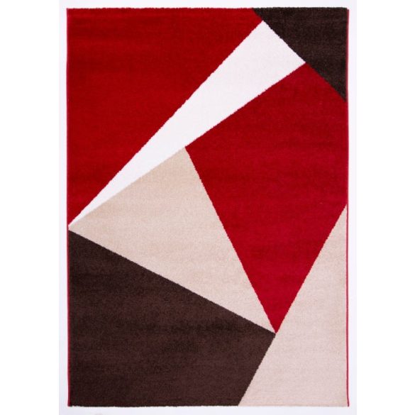 Barcelona E198_FMA42 piros-bézs geometriai mintás szőnyeg 200x290 cm