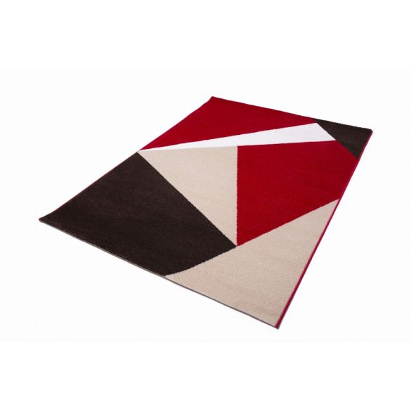 Barcelona E198_FMA42 piros-bézs geometriai mintás szőnyeg  80x150 cm