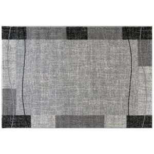 Efes 7435 szürke vonalas keretes szőnyeg 120x170 cm