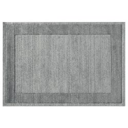   Efes 7437 szürke sima keretes szőnyeg  80x150 cm - UTOLSÓ DARAB!