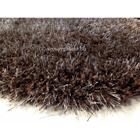 Shaggy Eleysa brown szőnyeg 160 cm kerek