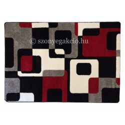 Fekete-piros kockás2 szőnyeg  60x110 cm