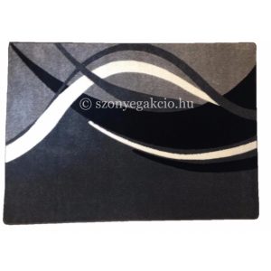 Fekete-szürke modern vonalas szőnyeg 120x170 cm