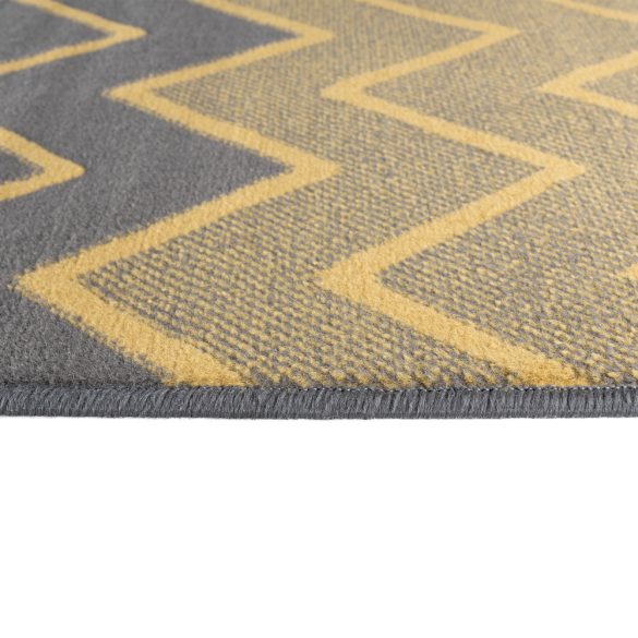 Gustavo 3221 sárga modern cikk-cakk mintás szőnyeg 200x290 cm