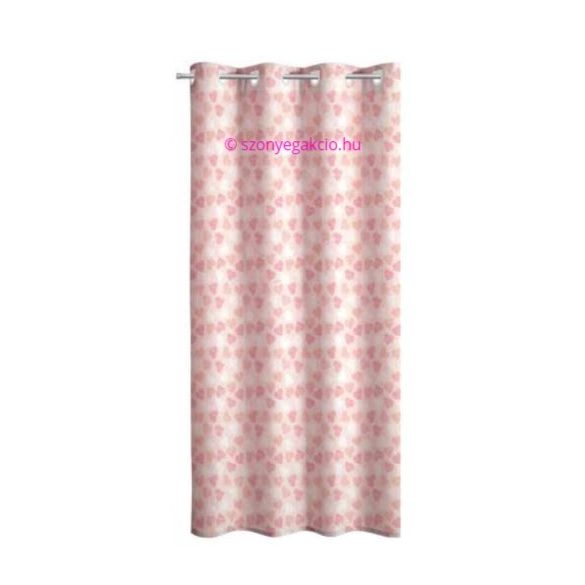 SC Függöny rózsaszín szivecskés 160x250 cm