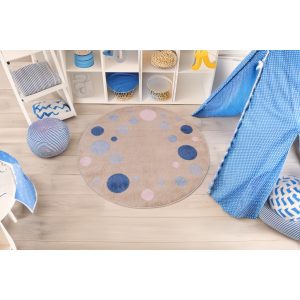Trendy Kids Pötyi Bézs-Pasztel szőnyeg 200 cm kerek