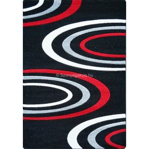 Jakamoz 1061 fekete-piros félkörös szőnyeg 160x220 cm - KIFUTÓ TERMÉK!