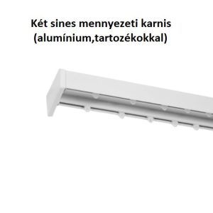 Két sines előlapos fém karnis