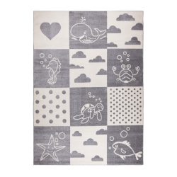   Pasztel gyerekszőnyeg L243A_SFI21 szürke-krém mozaik mintás 200x280 cm